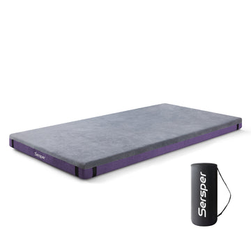 4-Inch Charcoal Memory Foam Portable Mattress - Essential for Outdoor Camping thumbnail