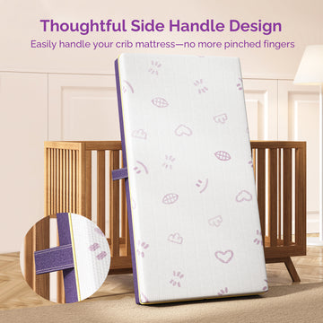 Sersper US Standard Crib Mattress, Cooling Memory Foam, Dual-Sided Firmness, 52 x 27.5 inches thumbnail