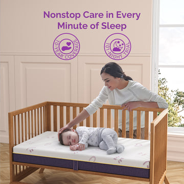 Sersper US Standard Crib Mattress, Cooling Memory Foam, Dual-Sided Firmness, 52 x 27.5 inches thumbnail
