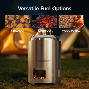 Tabletop Outdoor Fire Pit, 5.5-Inch Smokeless Fire Pit with Durable Stainless Steel Build & Lightweight Design for Outdoor Camping, Parties, and Marshmallow Roasting thumbnail