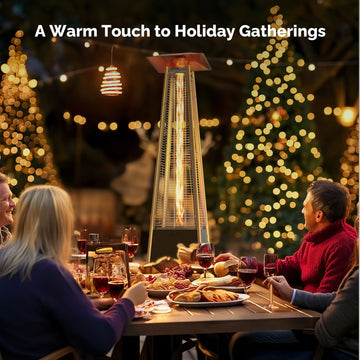 42,000 BTU Pyramid Patio Heater, Outdoor Backyard Gas Heater for Commercial & Residential Use with Tip-Over Safety Valve, Compatible with Standard 20-Lb Tank (Not Included) thumbnail