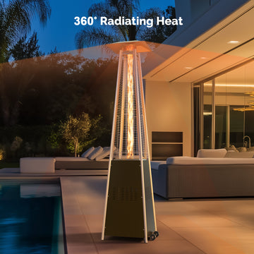 42,000 BTU Pyramid Patio Heater, Outdoor Backyard Gas Heater for Commercial & Residential Use with Tip-Over Safety Valve, Compatible with Standard 20-Lb Tank (Not Included) thumbnail
