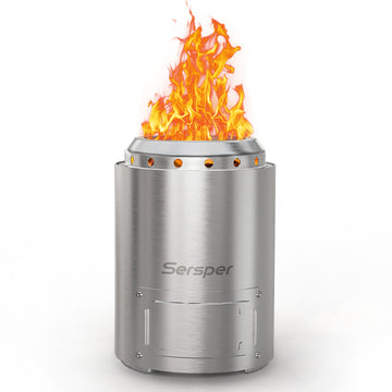 Tabletop Outdoor Fire Pit, 5.5-Inch Smokeless Fire Pit with Durable Stainless Steel Build & Lightweight Design for Outdoor Camping, Parties, and Marshmallow Roasting thumbnail