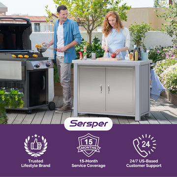 Double Access Door, Stainless Steel Outdoor Kitchen Access Door, All-Weather BBQ Door, Safe Storage for Grilling Station, Kitchen Sink, Bathroom Cabinet thumbnail