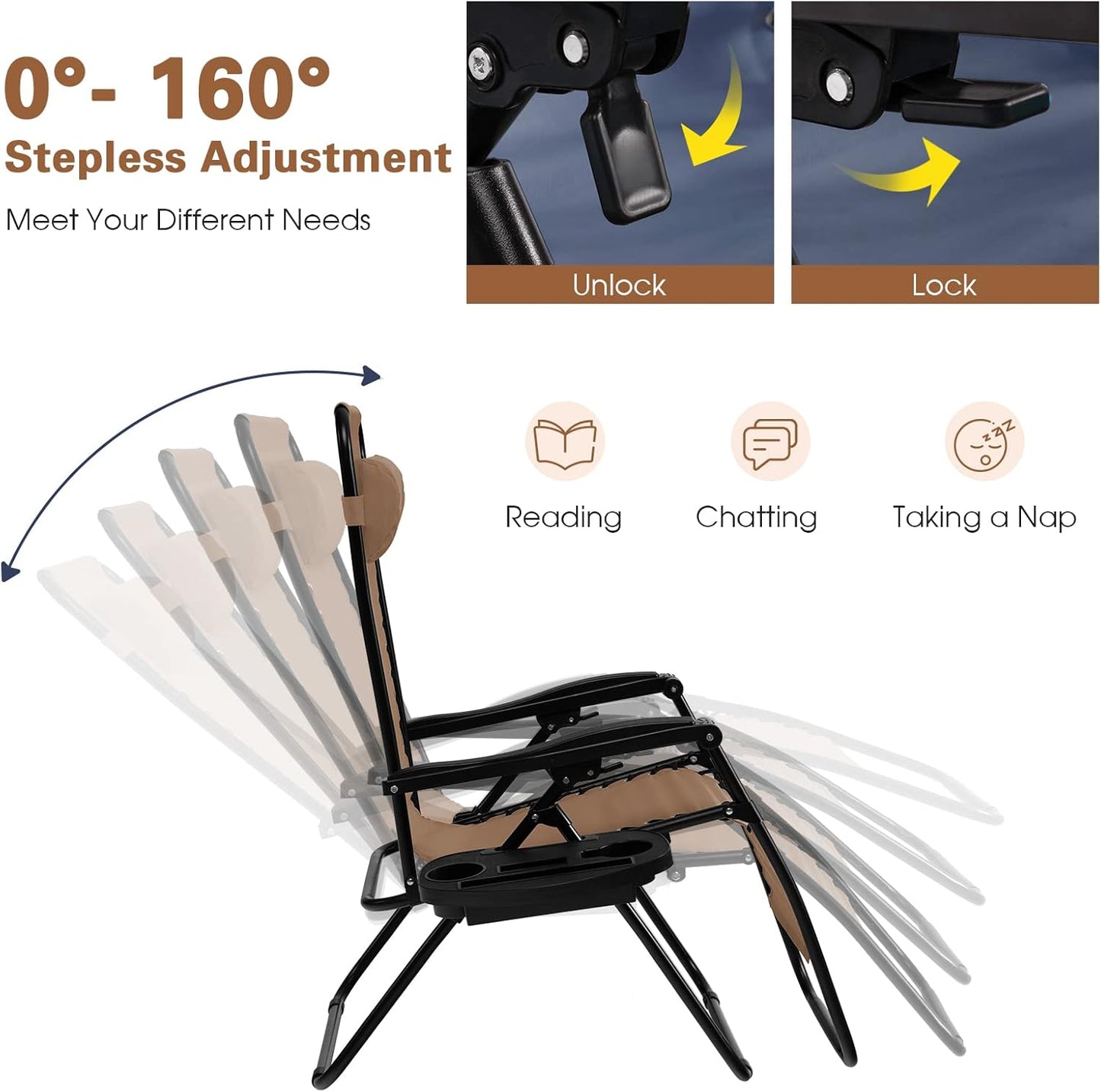 Zero Gravity Folding Recliner Lounge Chair
