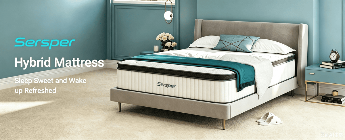 Sersper 10" Sersper Twin Hybrid Mattress – Memory Foam & Reinforced Pocket Coils, Medium Firm